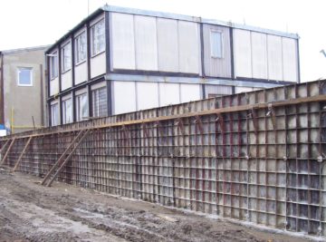 Výstavba protipovodňové stěny firma TAG IRGS Olomouc